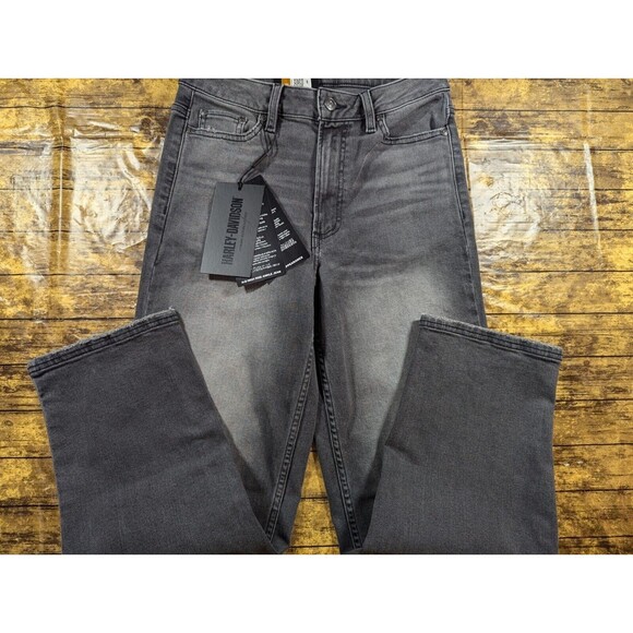 NWT Harley Davidson Jeans Mens 27x26 Black Straight High Rise Ankle - Picture 1 of 7